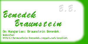 benedek braunstein business card